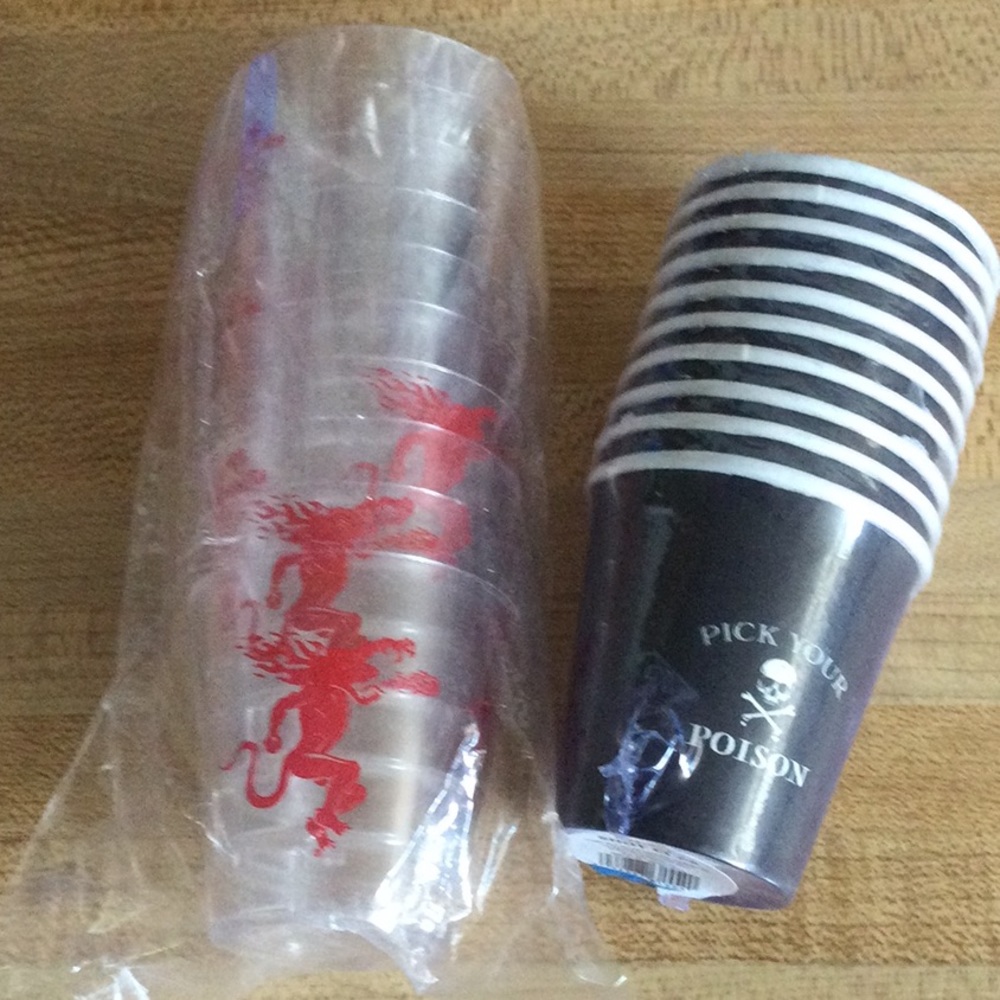 New 10 of ea. Shot Glasses